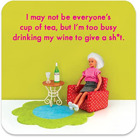 Bold & Bright - Funny 'Not Everyones Cup Of Tea' Coaster - Small Gift Ideas For Her - Friends Birthday - Colleague Work Office - New Home Gift - Presents For Ladies Women - Sold By Brainbox Candy