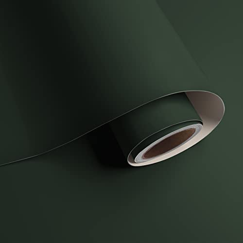 VaryPaper Papier Peint Vert Foncé 40cm×8m Papier Peint Adhesif Meuble Papier Decoratif Autocollant Cuisine Lavable Rouleau Vinyl Adhesif Salle de Bain Sticker Meuble Adhésif Chambre Placard Tiroir