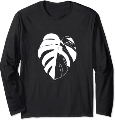 Buntes Monstera-Hemd Monstera Variegata Albo Langarmshirt