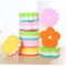 Sponges Scouring Pads 5pcs Flower Shape Sponge Brush Tableware Glass Wash Dishes Sponge Kitchen Home Christmas Cleaning Tool Random Color