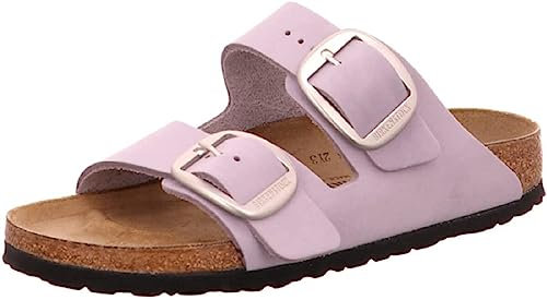 ARIZONA (BIG BUCKLE PELLE) - Sandalo da donna BIRKENSTOCK plantare in sughero e lattice 38/YOMO LILAC-N