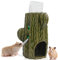 Zhilishu 2-in-1 Adjustable Hamster Water Bottle for Glass Tank - 80ML, No Drip Ceramic Holder for Dwarf Hamster, Mice, Rat (Dark Green)