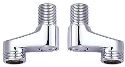 BiaoTeng Eccentrico Rubinetto Doccia,Raccordo A Gomito Ottone,Raccordo Eccentrico 1/2 3/4,Accessori Per Miscelatore Bagno,Cromato B