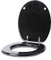 KHAPALWAK Glitter Toilet Seat, Heavy Duty Resin Seat with Quick Release Strong Hinges, Decorative Toilet Seat for Stylish Bathroom Décor – Wide Choice of Black Glitter Toilet Seats.