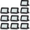 Yakimz Lot de 10 spots LED d'extérieur 30W, 2550 lm Projecteur LED Exterieur super lumineux, Étanchéité IP66, 3000K Blanc chaud Eclairage de Sécurité LED Pour terrasse, terrain de sport