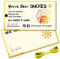 CREATCABIN 50 Stück You've Been Ducked Karten Duck Tags Karte Ducking Spiel DIY Duck Karte Mit Loch Schnur Für Rubber Ducks Autodekoration 3.5 x 2 Zoll (Sonne)