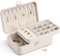Vlando Schmuckkästchen Mädchen Damen, Doppelschicht Schmuckkasten, Abschließbare Schmuckschatulle, Schmuckaufbewahrung Box für Ringe Ohrringe Armbänder Halsketten, Schmuckkoffer