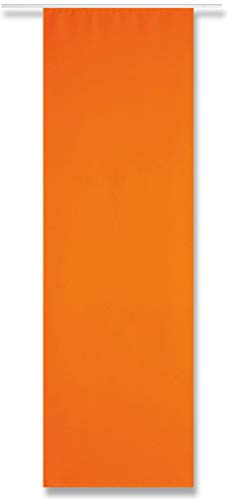 Arsvita Flächenvorhang Blickdicht - Schiebegardine in BxL 60x245cm (Orange) - ohne Flächenvorhangtechnik - Gardine, Vorhang mit Klettband