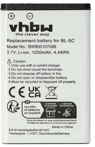 vhbw Batterie Compatible avec Alcatel 8232S DECT, 8234 DECT, 8244 DECT, 8254 DECT téléphone Portable (1200mAh, 3,7V, Li-ION)