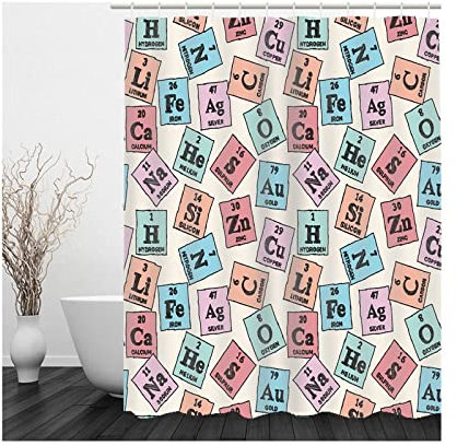 Skcess Duschvorhang Eckdusche Blau, Orange, Rosa, Grau, Polyester Duschvorhang 165x200CM Badvorhang Anti-Schimmel Wasserdicht Englischer Buchstabe und Zahl
