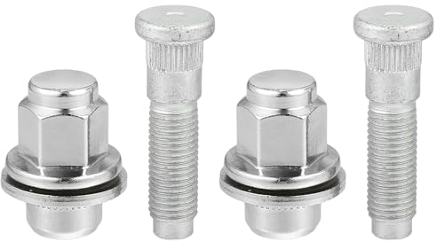 A ABSOPRO Nr. C2C35294010 M12-1,5 Radbolzen für Jaguar F/S/X-Type XFR XJ XR/vorne hinten links rechts Radbolzen, legierter Stahl, 19 mm Sechskant, silberfarben, 1 Set