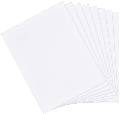 OLYCRAFT 8 Hojas de ABS Blanco de 26,5 x 20 cm, 0,5 mm de Grosor, Lámina de Plástico Duro para Modelos Arquitectónicos, Mesa de Arena, Suministros de Material