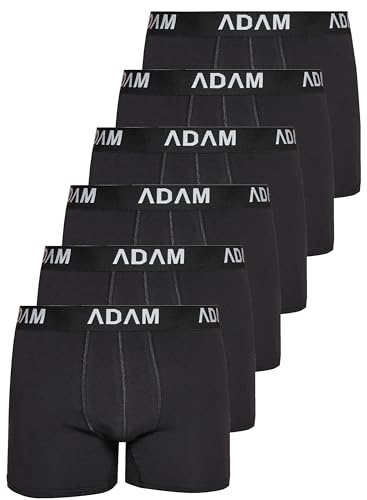 ADAM Herren Boxershorts Baumwolle Boxershorts Herren Boxer Shorts for Men Trunks Herren Unterwäsche Herren Unterhose 100% Baumwoll-Boxershorts