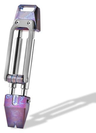 EDC - Multiherramienta de titanio, herramienta de barra de palanca EDC con clip de bolsillo, llavero, herramienta de emergencia para actividades al aire libre, camping