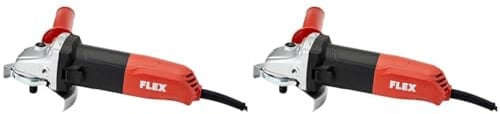 Flex Winkelschleifer L 1001 (ø 125 mm, Schleifmaschine inkl. Zusatzhandgriff, Schutzhaube werkzeuglos verstellbar, ergonomische Bauform, Spindelarretierung) 438340 (Packung mit 2)