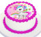 Kardasis Unicorno Cialda per Torte in Pasta di Zucchero | Ostia Decorativa Commestibile per Torta | Divertenti Decorazioni per Torte di Compleanno a Tema | 20 cm Pasta di Zucchero Rotonda
