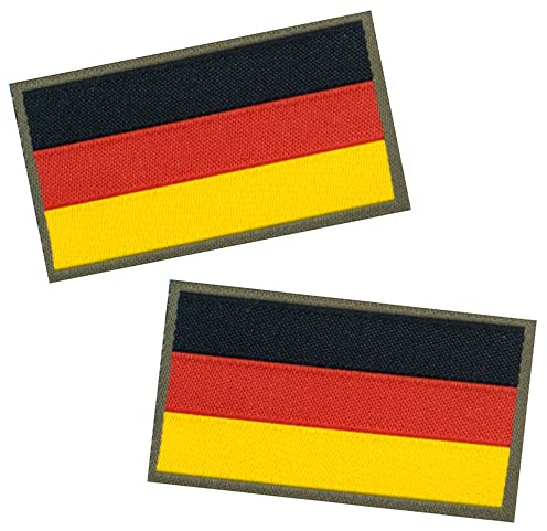 Café Viereck ® Bundeswehr Germany Deutschland Flaggen Patch Hoheitsabzeichen - 5 x 3 cm gewebt mit Klett (2)