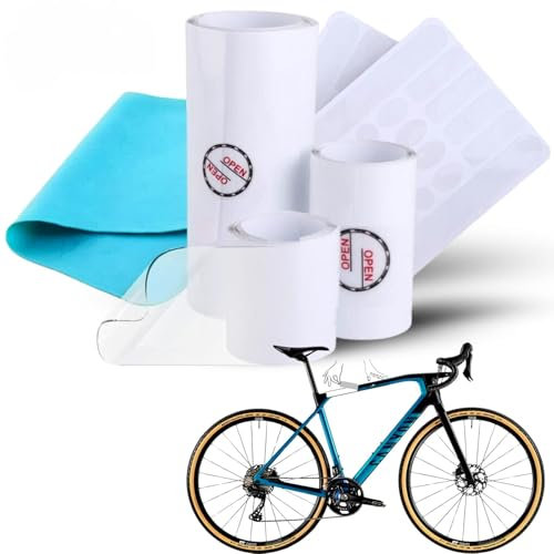 EZAIN-qualité supérieure Film Transparent Autocollant Protecteur de Cadre VTT Vélo électrique Protection Gravel Clear Protect protégé Bike Rouleau Protege Rollers Sticker Moto(3X Rouleaux 2X Cadeau)