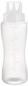 Araven Squeeze Sauce Bottle 3 Nozzles White - 50cl