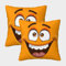 KWFYBEHZ Smiley Weicher Kissenbezug 40x40cm 2er-Pack,Dekokissenbezug Sofakissen Modern Lustig Dekokissenbezug QuadRatteischer Kissenbezug Sofakissen Dekokissen Wohnzimmer Bett