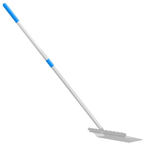 Brokky Pitchfork Handle Telescopic Silver Steel-Garden Border Digging Fork - Gardening Hand Tool Carbon Steel Handle Heavy Duty | Cultivating All Types Of Soil | Garden Pitchfork Tool For Gardening &
