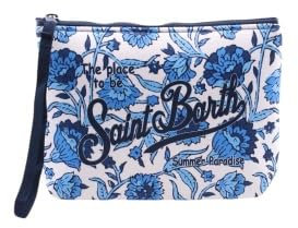 Saint Barth Pochette da bagno Aline Batik Bloom, blu/bianco, blu/bianco