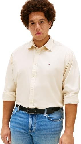 Tommy Hilfiger Herren Hemd Flex Poplin Solid Regular Fit
