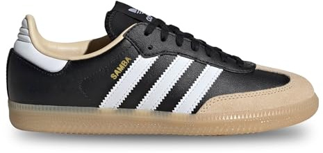 adidas Men's Samba OG J Sneakers, Black White, 6 Big Kid