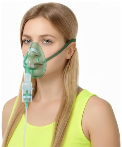 App Life Kit Ricambi Universale per Aerosol Adulto con Maschera, Dispositivo Medico Sterile di Classe I, Fascia Elastica, Tubo da 2 m, Compatibile con Tutti i Modelli di Aerosol.