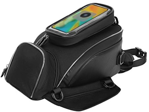 LJLBFB Motorrad Tankrucksack für Yamaha MT-07 FZ 07 Tracer 700, Vielseitige Motorradtasche mit Abnehmbarem Handyfach für Alltag und Reise