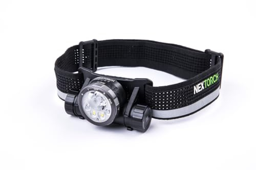 NEXTORCH hiStar - Ultraleichte, wiederaufladbare LED-Stirnlampe mit 2300 Lumen, 256m Leuchtweite und mehreren Lichtquellen