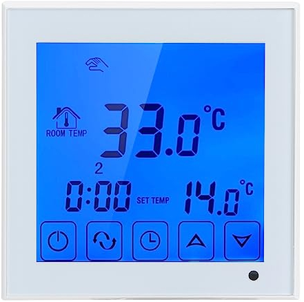 Thermostat,LCD Smart Elektrische Fußbodenheizung Thermostat Temperaturregler Thermoregulator 200-240V Weiß