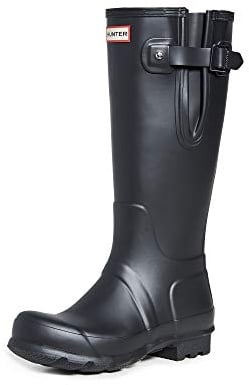 HUNTER Regolabile lateralmente, Stivali in Gomma Unisex-Adulto, Nero, 42 EU Larga