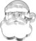 Birkmann 1010718510 Ausstechform Weihnachtsmann-Gesicht, 10,4 cm, Kunststoff, Grau, 5 x 3 x 2 cm