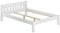 Erst-Holz Doppelbett Ehebett weiß Kiefer Massivholzbett 160x200 Bettgestell ohne Rollrost 60.38-16 W oR