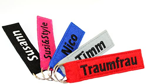 Schlüsselanhänger mit Name/Wunschname/Schlüsselband mit Wunschtext/Schlüsselanhänger mit Gravur