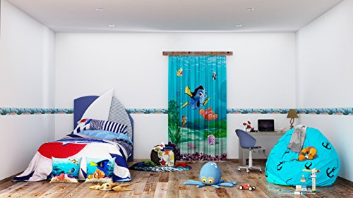 AG Design Selbstklebende Bordüre Findet Nemo, WBD 8084 | Wasserfest Kinderzimmer Wand Dekoration | Wandbordüre für Mädchen und Junge | Folie, Mehrfarbig | Breite 500 cm x Höhe 10 cm