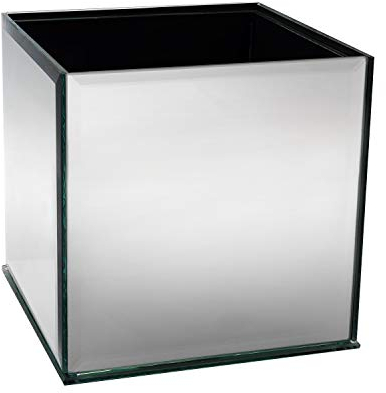 Royal Imports Flower Glass Vase Decorative Centerpiece For Home Or Wedding - Plate Glass, Cube Shape, 5 Tall, 5X5 Opening, Mirror