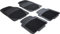 Start - Universal-Fußmatten-Set, Gummi und Teppich, Grau/Schwarz, Fahrzeugmatten, Teppichmaterial, Farbe Grau