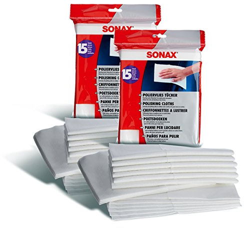 SONAX 2 x 04222000 – Paños Gamuza Barniz Cuidado 15 Unidades