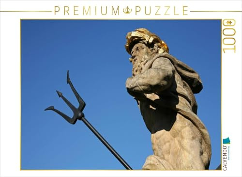 CALVENDO Puzzle Neptunbrunnen in Weimar | 1000 Teile Lege-Größe 64 x 48 cm Foto-Puzzle für glückliche Stunden