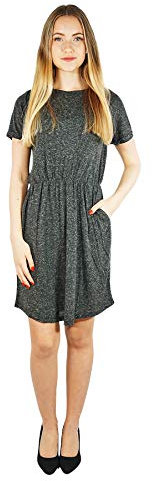 VERO MODA Damen VMLUA SS Short Dress NOOS Kleid, Schwarz (Black Black), 38 (Herstellergröße: M)