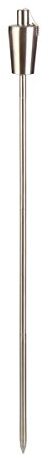 greemotion Öl Gartenfackel aus Edelstahl mit Stab in Silber, Ölfackel mit Erdspieß, Öl-Feuerfackel für Draußen, Feuer-Fackel aus Metall für Garten, Terrasse & Balkon
