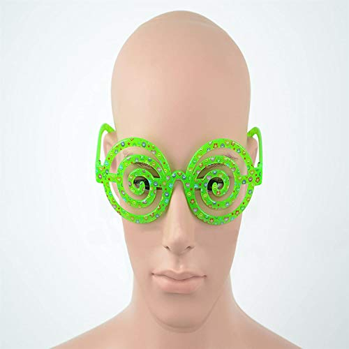 Gifts 4 All Occasions Limited SHATCHI-1436 Grüne, runde Brille mit Smiley-Motiv, Einheitsgröße, Kostümzubehör, Multi