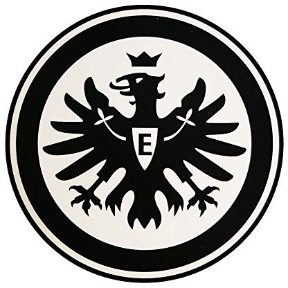 Eintracht Frankfurt Aufkleber Logo schwarz, Sticker, Autoaufkleber SGE - Plus Lesezeichen I Love Frankfurt