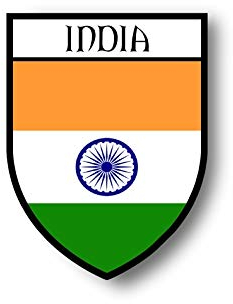 Akachafactory Aufkleber Sticker autoaufkleber Wappen Schild Flagge flaggen Fahne Indien