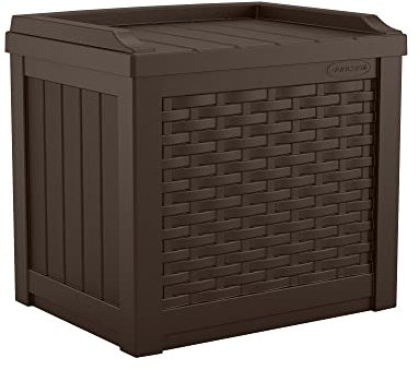 Suncast 22 Gallon Small Resin Storage Seat, Java, SSW600J