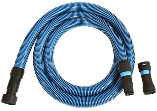 Cen-Tec Systems 94511 Quick Click 3m Antistatic Wet/Dry Dust Extraction Hose with Power Tool Adaptor Set (25mm, 38mm ID 38mm, 48mm OD) - Blue