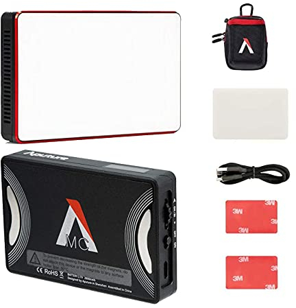 Aputure Amaran MC RGBWW Mini Video Light 3200K-6500K CRI/TLCI 96+, HSI Mode, Supports Magnetic Attraction and Application with USB-C PD and Wireless Charging