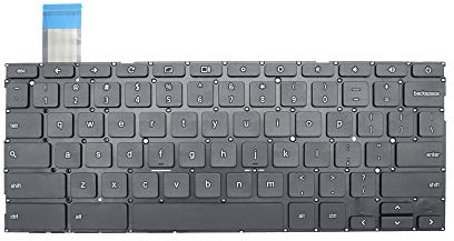 New Replacement Keyboard for Chromebook C201 C201P C201PA C202 C202S C202SA 0KNX0-1120US00 9Z.NBLSQ.301 AE0Q3U00010 NSK-UZ3SQ 01 Black Without Frame